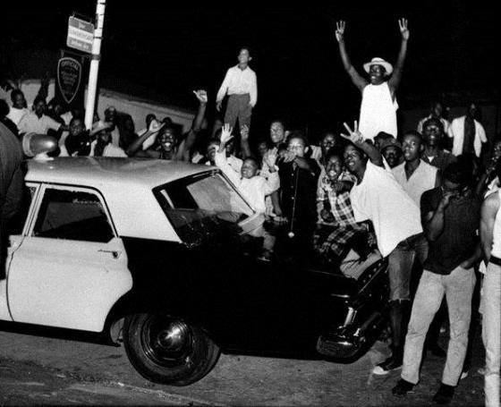 Watts protesters in 1965