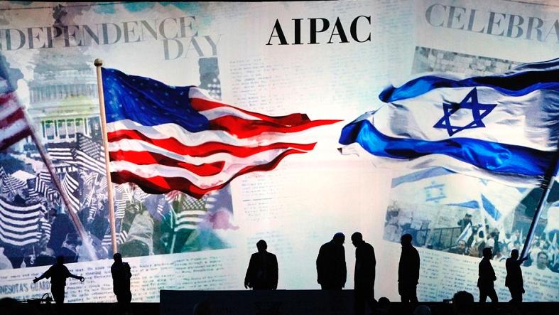 Preparations for the AIPAC conference in Washington last March.