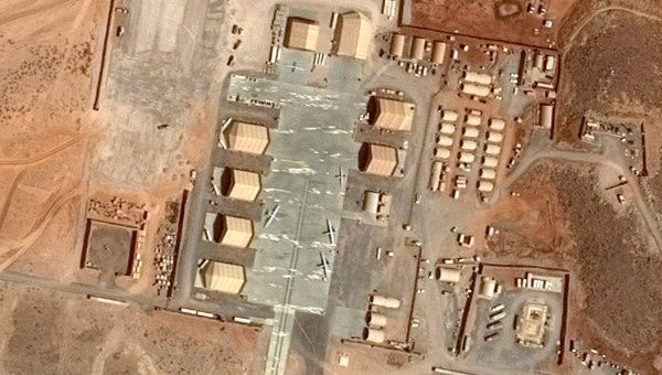 A Google Earth image of the Chabelly U.S. drone base outside of Djibouti City. 