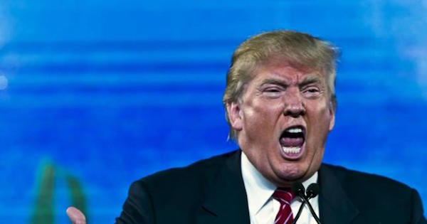 Republican Presidential candidate Donald Trump reacts as he speaks at the 2015 FreedomFest in Las Vegas, Nevada July 11, 2015.