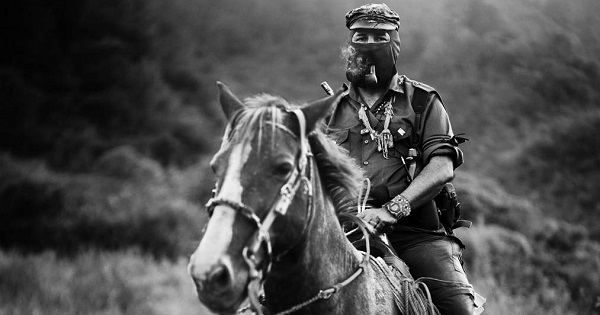 EZLN Subcomandante Marcos, now known as Galeano, in Chiapas in 1996.