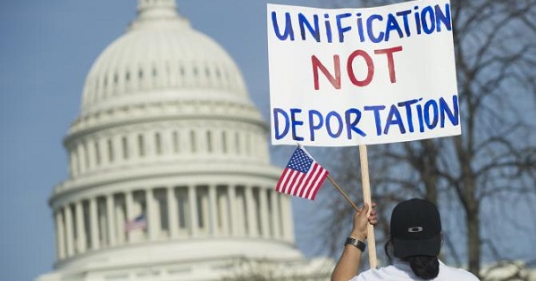 A rally demands immigration reform in Washington, April 10, 2013.