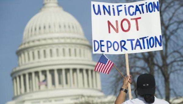 A rally demands immigration reform in Washington, April 10, 2013.