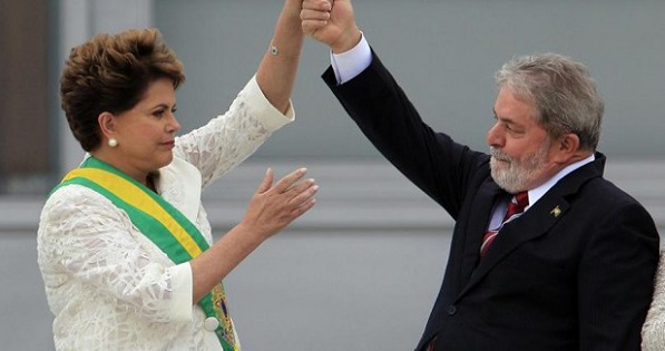 Dilma Rousseff with Lula da Silva