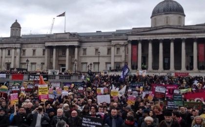 In Central London, thousands took to the streets to express their support to the arrival of refugees.