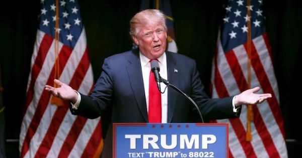 Republican U.S. presidential candidate Donald Trump speaks at a campaign rally in Salt Lake City, Utah March 18, 2016.