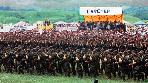 The FARC, under the leadership of Manuel Marulanda grew to 20,000 fighters and controlled an estimated 40 percent of the country.