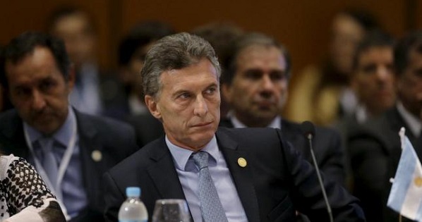 Argentina's President Mauricio Macri attends a session of the Summit of Heads of State of MERCOSUR.