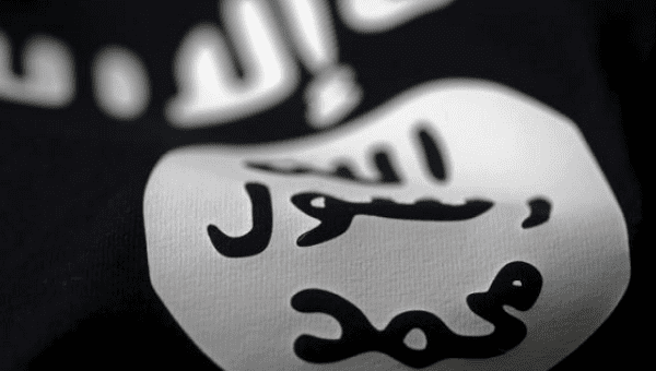 An Islamic State flag is seen in this picture illustration taken Feb. 18, 2016.