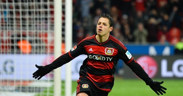 Leverkusen's Mexican forward Javier 