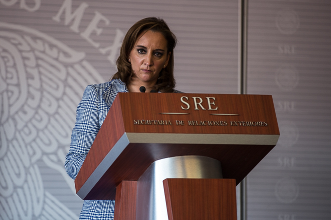 Mexico's Foreign Minister Claudia Ruiz Massieu, announcing Mexico's participation in UN Drug Policy Summit.