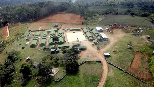 Military base in the VRAEM valley to fight drug trafficking.
