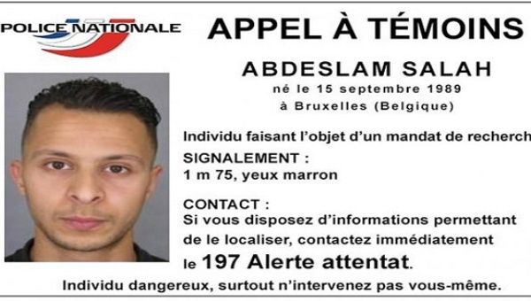 Handout file picture shows Belgian-born Salah Abdeslam on a call for witnesses notice released by the French Police Nationale information services on their twitter account November 15, 2015.