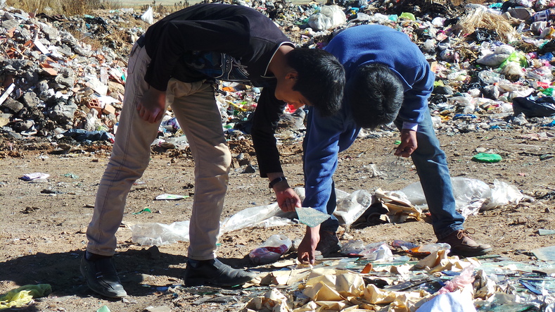 The Quispe brothers say they no longer use the dump to find materials as it is a health hazard.