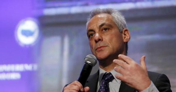 Chicago Mayor Rahm Emanuel participates in a panel discussion on Reducing Violence and Strengthening Policy and Community Trust at the U.S. Conference of Mayors in Washington Jan. 20, 2016.
