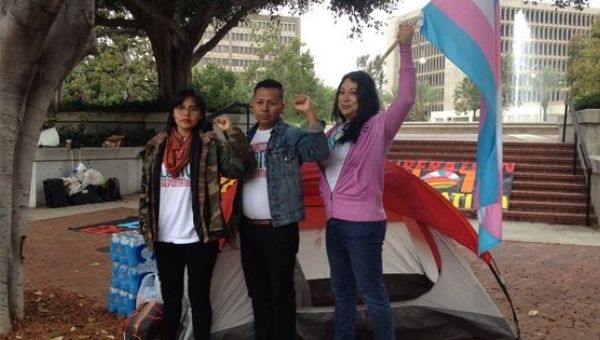 Deyaneira, Jorge and Jennicet, the 3 activists on a hunger strike to demand Santa Ana end jail contract with ICE.