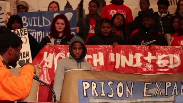 Demonstrations against prison expansion, including the incarceration of youth.