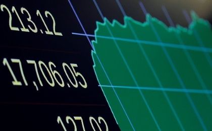 A screen displays the Dow Jones Industrial Average after the close of trading on the floor of the New York Stock Exchange (NYSE) in New York City, U.S., May 24, 2016.