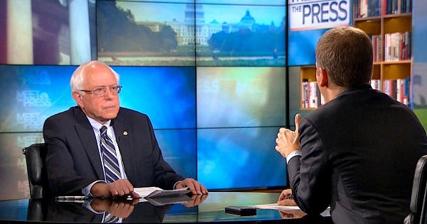 Sanders spoke with Chuck Todd on Meet the Press, which aired Sunday.