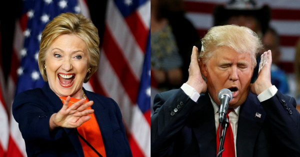 Clinton leads over Trump for the first time in the elections