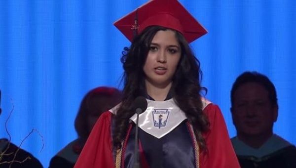 Larissa Martinez revealed that she is an undocumented migrant during her high school graduation.