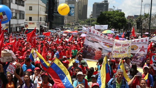 Massive rally in Caracas from supporters of President Nicolas Maduro