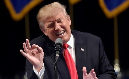 Republican presidential candidate Donald Trump speaks during a campaign rally at the Treasure Island Hotel & Casino in Las Vegas, Nevada June 18, 2016.