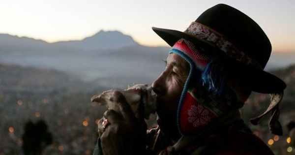 The Aymara new year is celebrated across Bolivia with people gathering before sunrise to welcome in the new year.