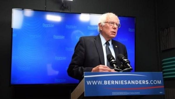 Democratic U.S. Presidential candidate Bernie Sanders prepares to speak for a video to supporters at Polaris Mediaworks in Burlington, Vermont, June 16, 2016.
