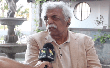 Tariq Ali talking to teleSUR.