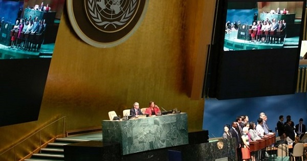 The U.N. General Assembly before a vote on the Security Council members