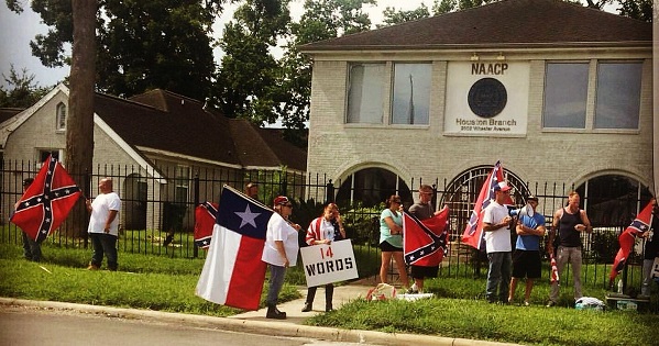 The group held an armed protest against the NAACP in Houston.