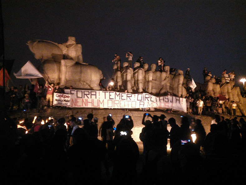 The Monument to the Bandeiras was one of the stages through which the mobilization passed.