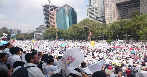 Similar rallies were conducted a couple of weeks ago in several cities across Mexico, however today's rally is taking place in what is considered a gay cultural capital both in the country and the world.