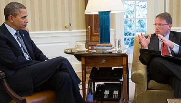 Goldberg in a meeting with President Obama. 