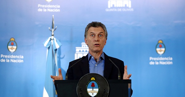 Argentine President Mauricio Macri speaks during news conference at the Olivos presidential residence in Buenos Aires, Argentina, September 28, 2016.