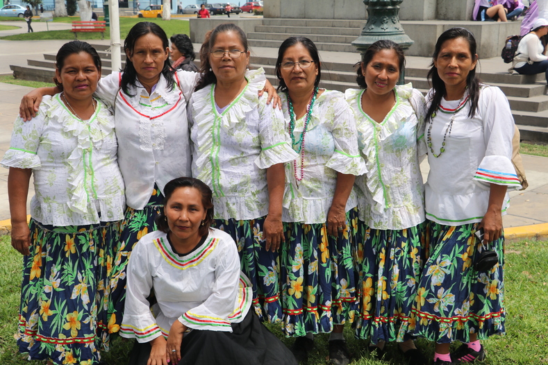 Women from Nauta, a region of Loreto in the Peruvian Rain Forest, came to Lima to march for the rights of rural women. 