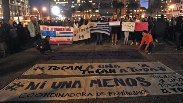 Argentine women march under the banner 