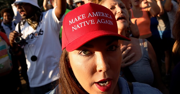 Native American activists rally to call on President Barack Obama to stop the Dakota Access Pipeline, in front of the White House in Washington.