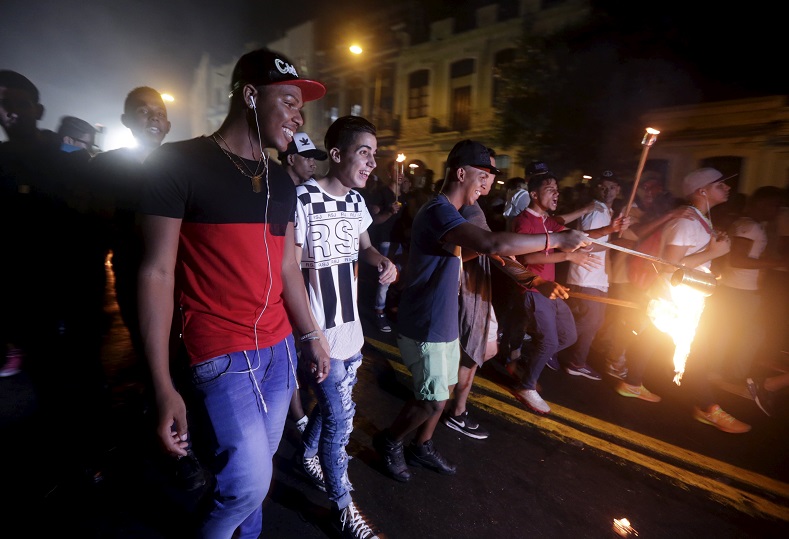 Jose Mujica Attends Huge Torchlit Rally for Jose Marti in Cuba