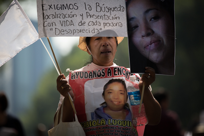 In states such as Veracruz or Guerrero – where the 43 Ayotzinapa students were disappeared by police in 2014 – families have organized brigades to search and dig in the countryside for the remains of the disappeared. 