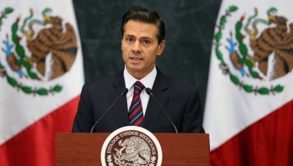 Mexico's President Enrique Pena Nieto delivers a speech at Los Pinos presidential residence in Mexico City, Mexico, September 7, 2016.