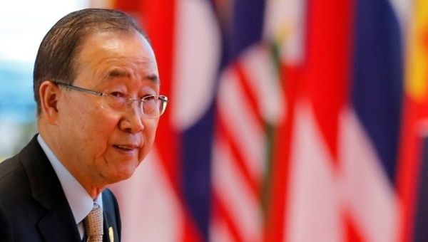 United Nations Secretary General Ban Ki-moon arrives to attend ASEAN Summit in Vientiane, Laos September 8, 2016.