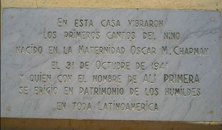 Ely Rafael Primera Rosell was born Aug. 31, 1941, in Falcon, Coro state in the north east of Venezuela. This plaque to him reads: 