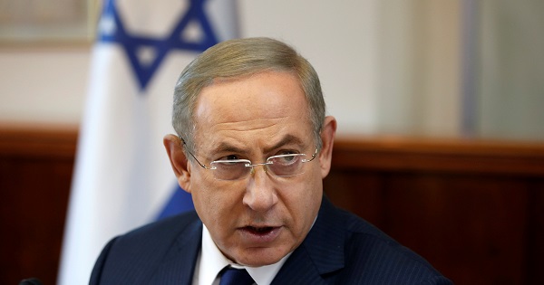 Israeli Prime Minister Benjamin Netanyahu attends the weekly cabinet meeting in Jerusalem.