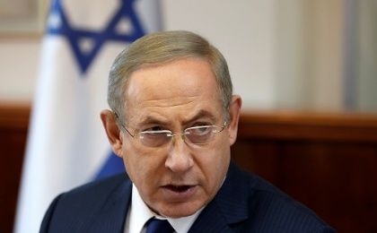 Israeli Prime Minister Benjamin Netanyahu attends the weekly cabinet meeting in Jerusalem.