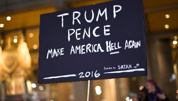 Protesters demonstrate against Trump in Philadelphia, Pennsylvania, U.S. Nov. 14, 2016.