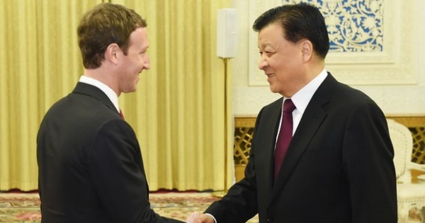 Mark Zuckerberg meets China’s Liu Yunshan in Beijing.