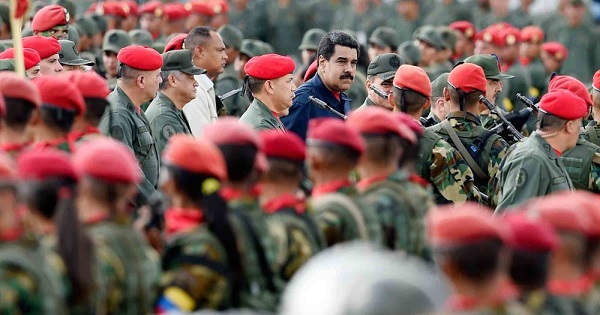 Venezuelan President Nicolas Maduro with the National Bolivarian Armed Forces.