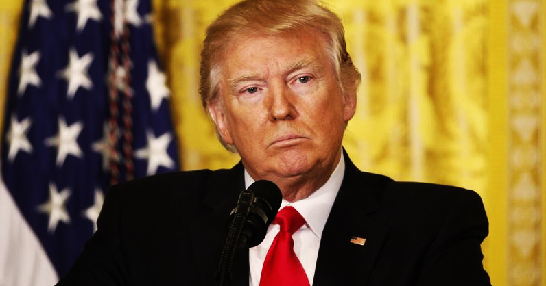 U.S. President Donald Trump faces a news conference at the White House in Washington, D.C., Feb. 16, 2017.